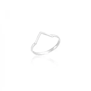 Anel Minimalista V Prata 925
