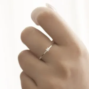 Anel Prata 925 Solitário P