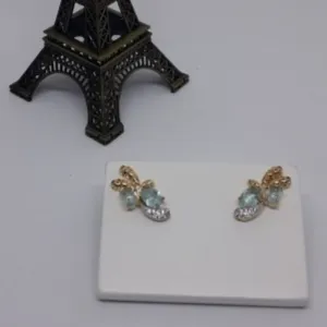 Brinco Monções Cristal Banhado a Ouro 18k