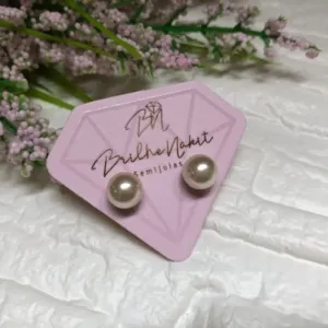 Brinco Pérola Banhado a Ouro 18k