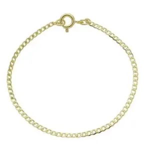 Pulseira Elos Grumet Unisex Infantil 13cm Banhada a Ouro 18k