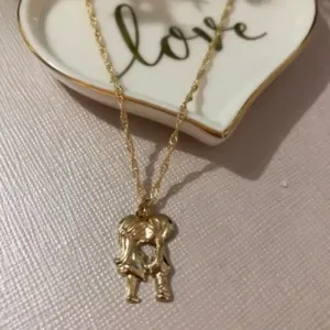 Colar Casal Namorados 45cm Banhado a Ouro 18k