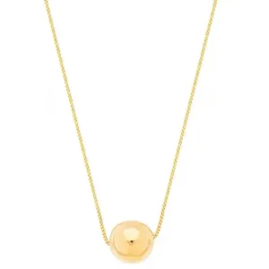 Colar Bola Lisa 45cm Banhada a Ouro  18k