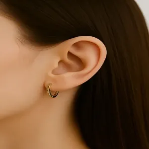 Brinco Argolinha Romanos Banhado a Ouro 18k