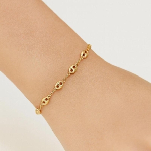 Pulseira Elos Gucci 15cm + 5cm Banhado a Ouro 18k