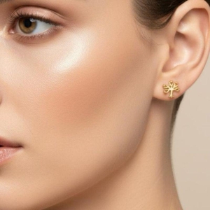 Brinco Árvore da Vida Banhado a Ouro 18k