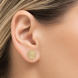 Brinco Margarida Banhado a Ouro 18k