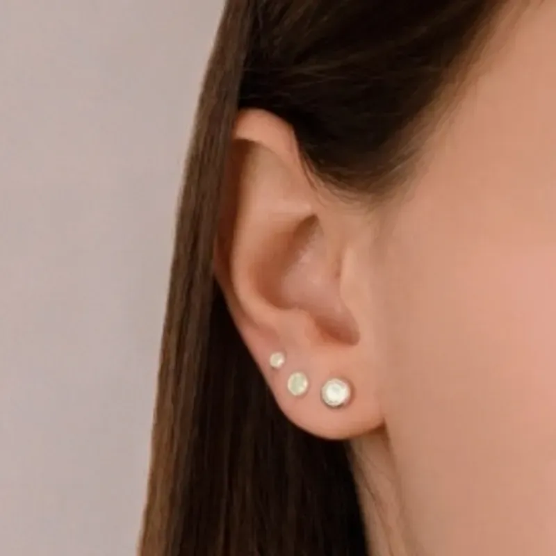 Brinco Prata 925 Trio Redondo Amarelo Cristal