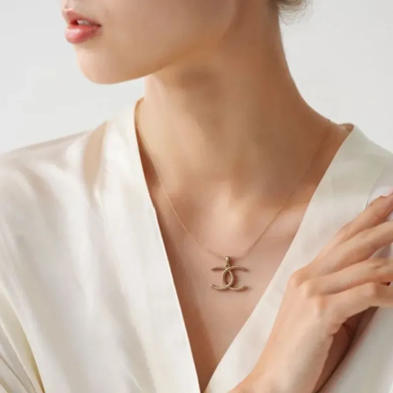 Colar Chanel 45cm + 5cm Banhado a Ouro 18k