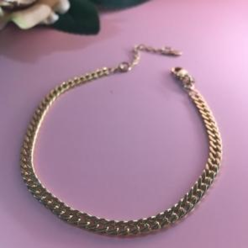 Pulseira Elos 18cm + 5cm Extensor Banhada a Ouro 18k