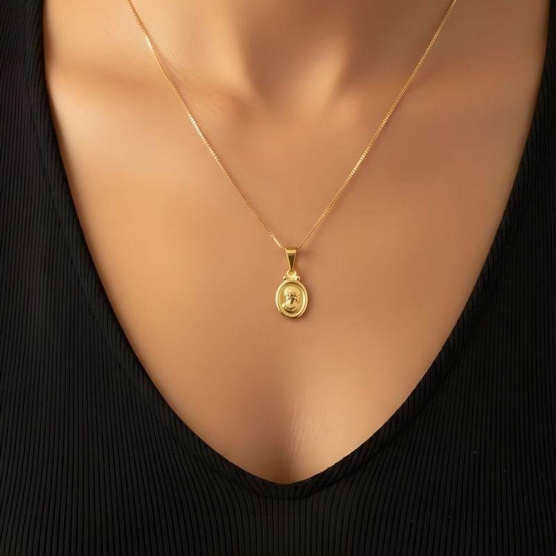 Colar Vintage 45cm Banhado a Ouro 18k