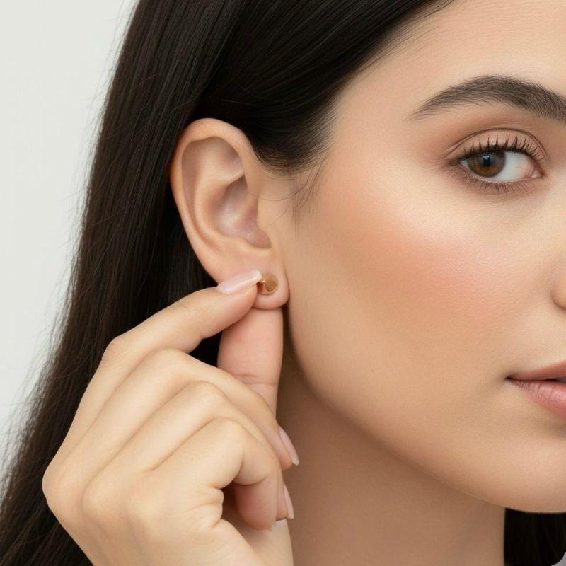 Brinco de Spike Banhado a Ouro 18k