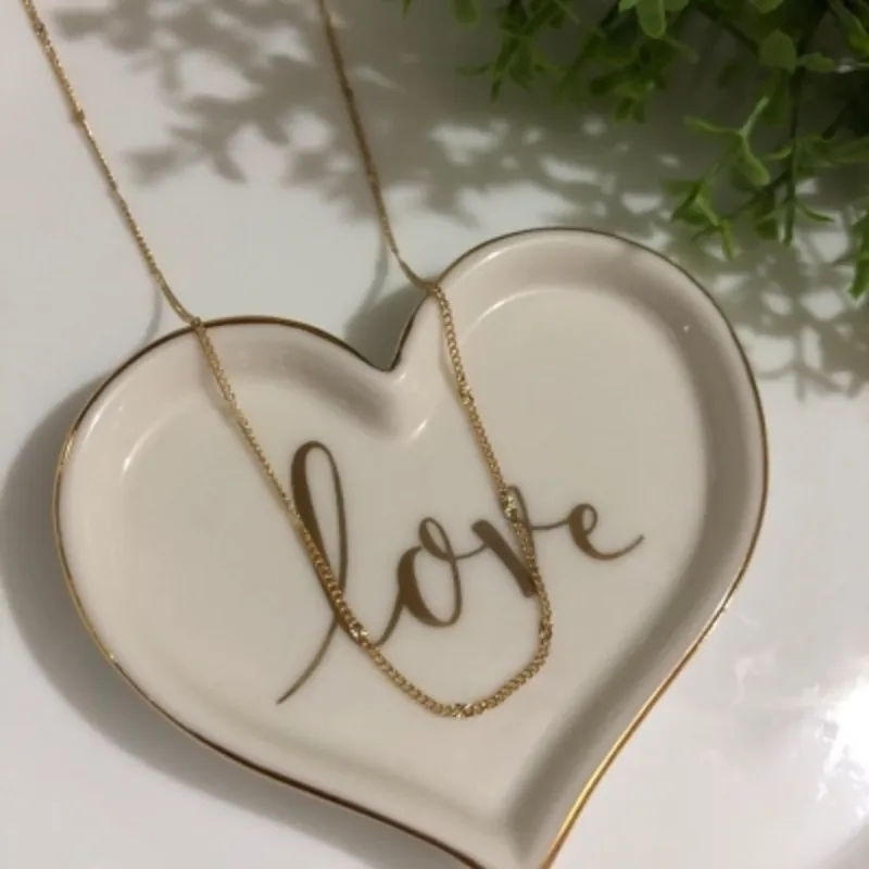 Colar Corrente 40cm + 5cm Extensor Banhado a Ouro 18k