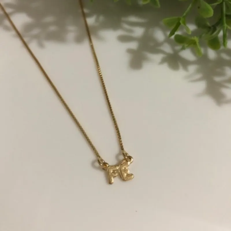 Colar Fé 45cm Banhado a Ouro 18k