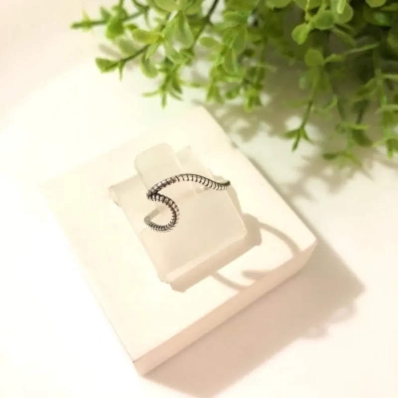 Anel Prata 925 Fio Torcido Onda