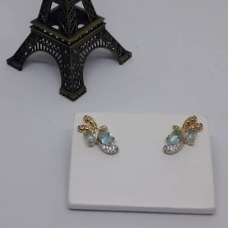 Brinco Monções Cristal Banhado a Ouro 18k