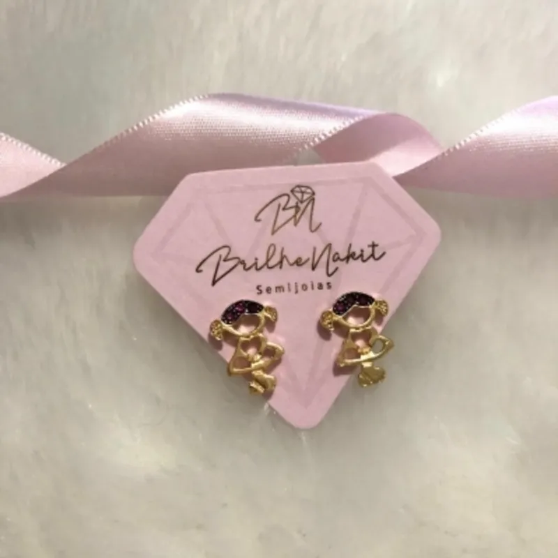 Brinco Menina com Zircônia