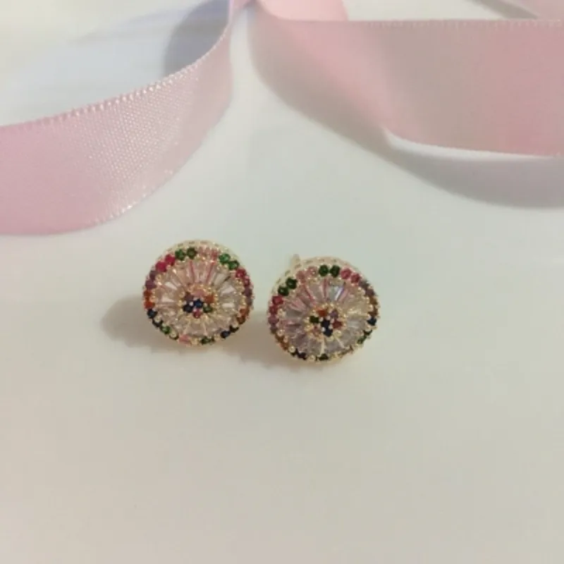 Brinco Pizza Cravejado Banhado a Ouro 18k