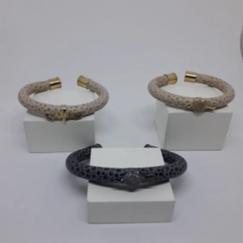 Pulseira Bracelete Fino Couro Color