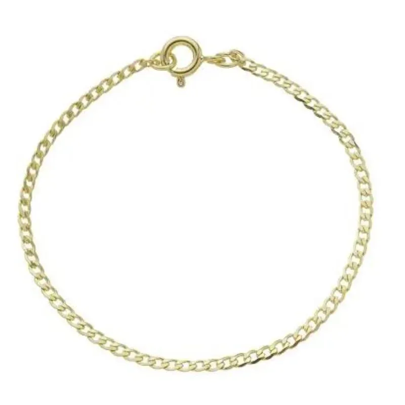Pulseira Elos Grumet Unisex Infantil 13cm Banhada a Ouro 18k