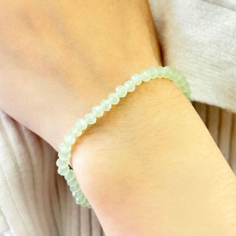 Pulseira Cristais Verde Mint