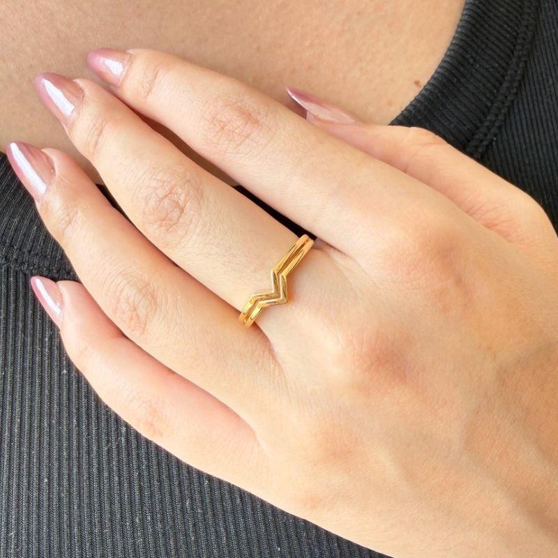 Anel Mulher Maravilha Banhado a Ouro 18k