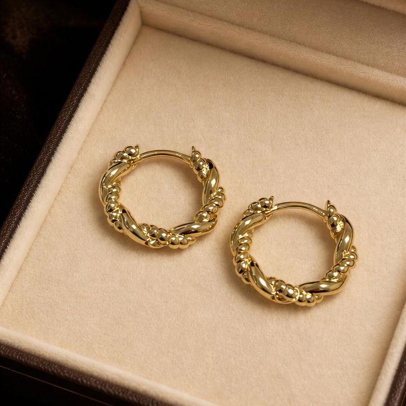 Brinco Argolinha Torcida Banhado a Ouro 18k
